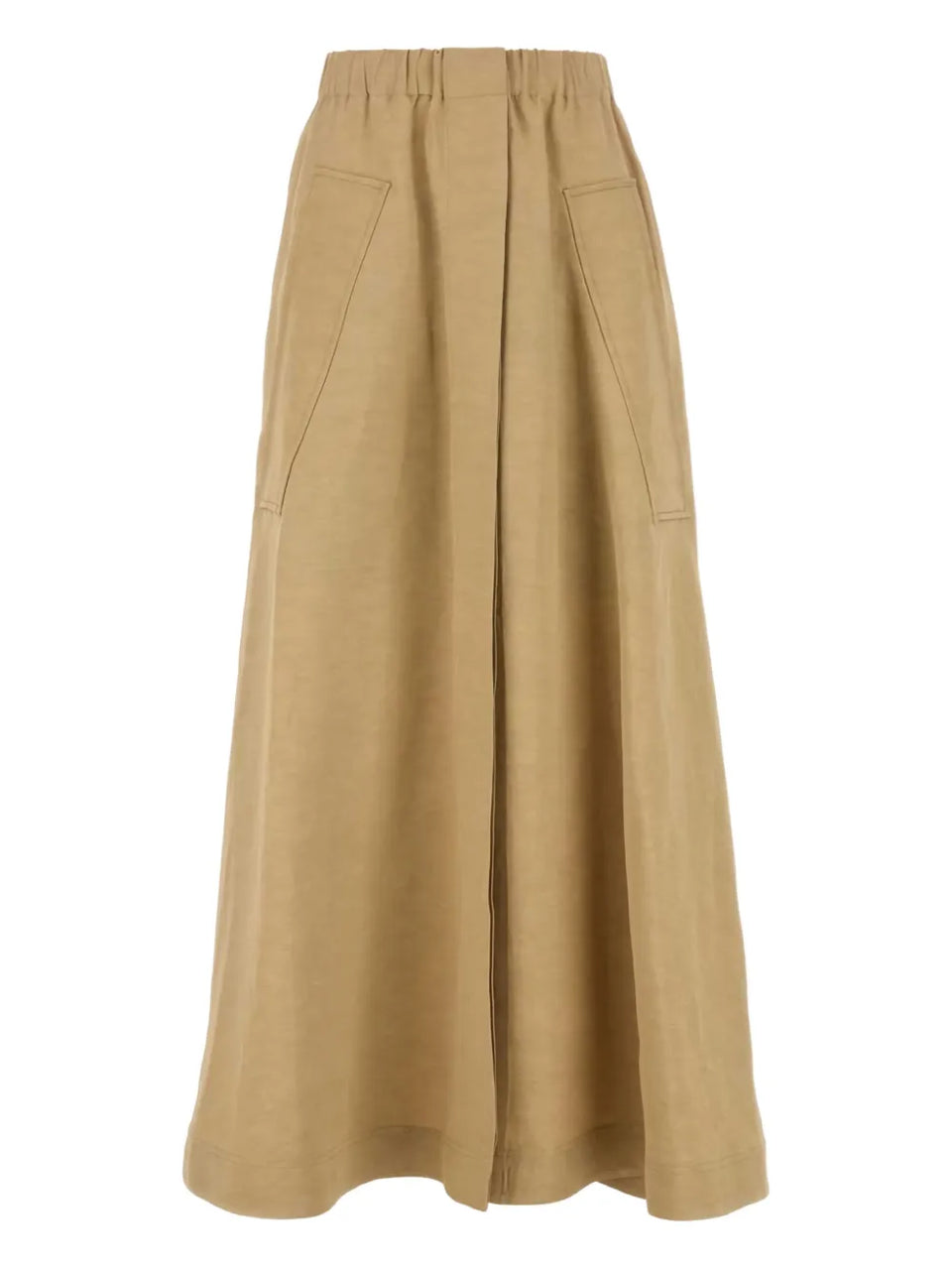 pleated A-line skirt