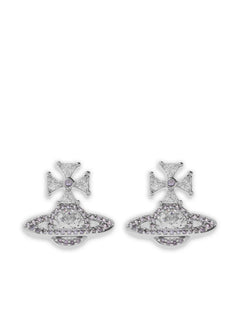 Orb cross earrings