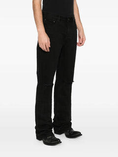 rip bootcut jeans