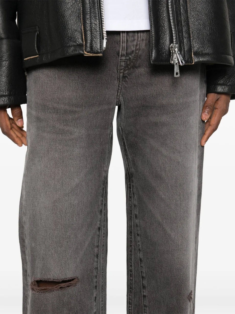 ripped-detail jeans