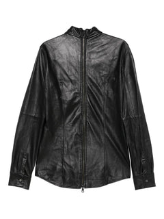 1990s button-up leather shirt