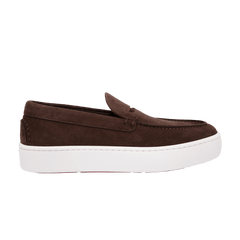 Christian Louboutin Paqueboat Flat Crosta Retournee Dark Brown