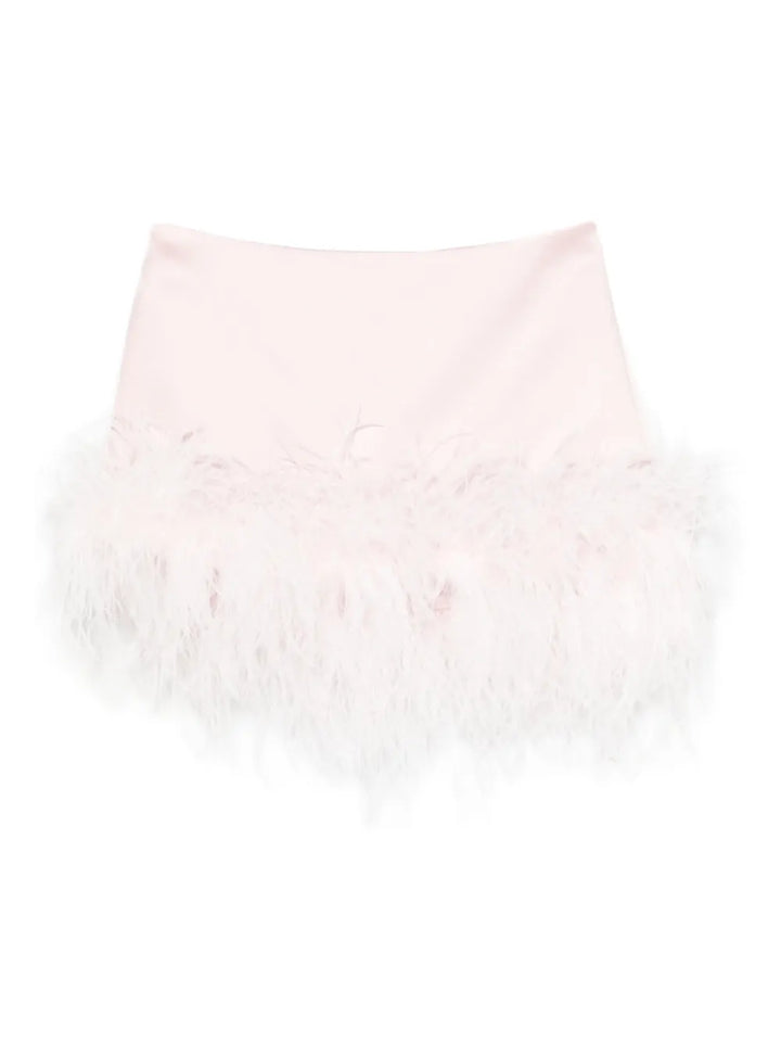Florriette feather-trim mini skirt