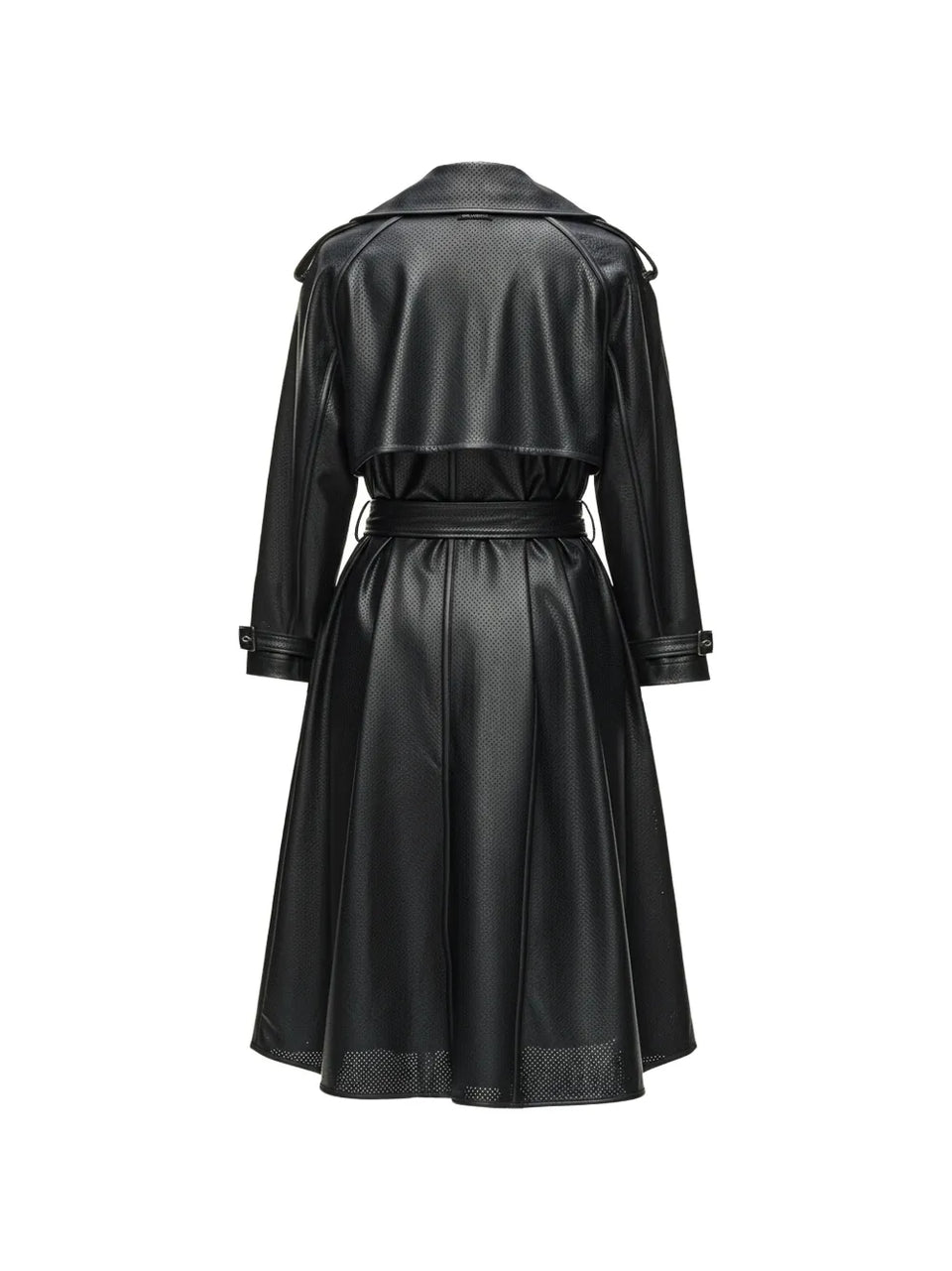 belted double-breasted trench coat