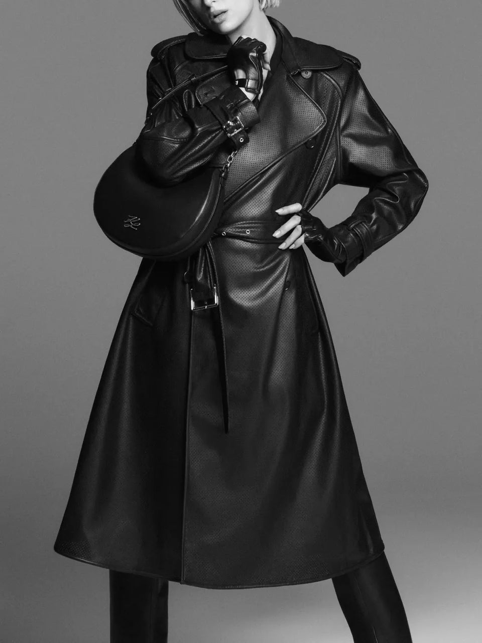 belted double-breasted trench coat