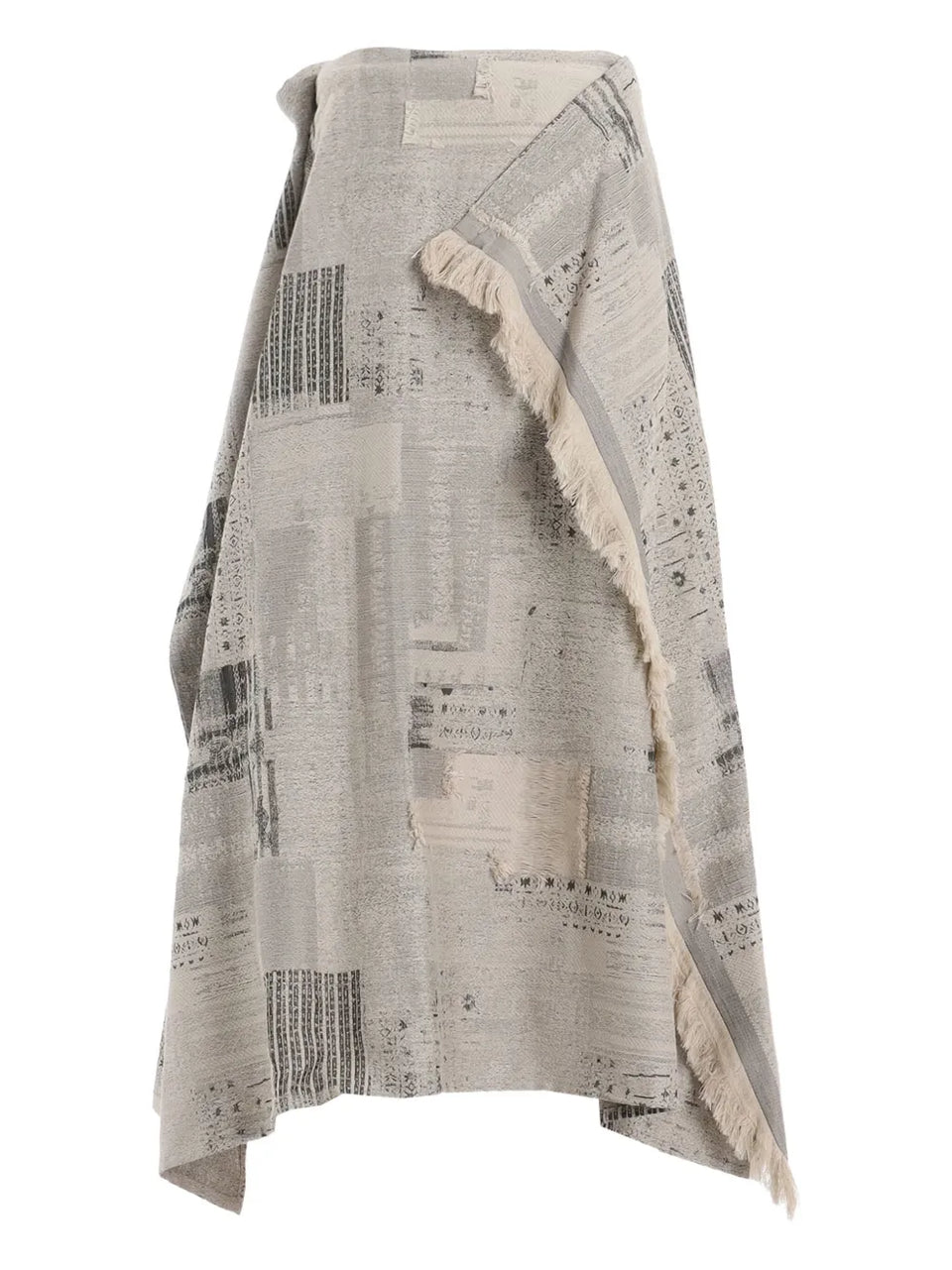 fringe-detail midi skirt