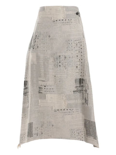 fringe-detail midi skirt