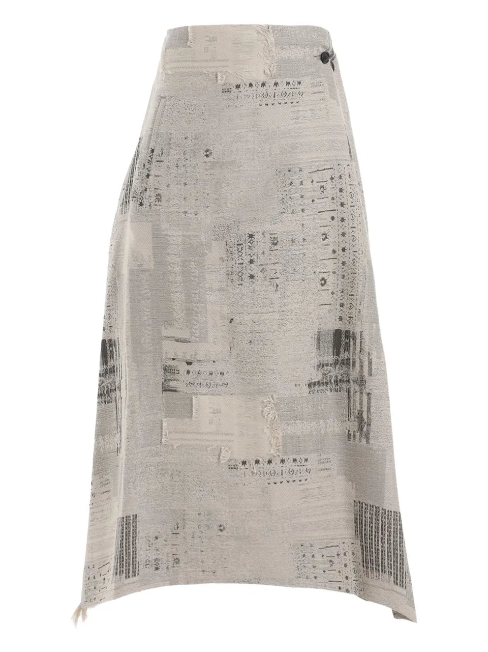 fringe-detail midi skirt