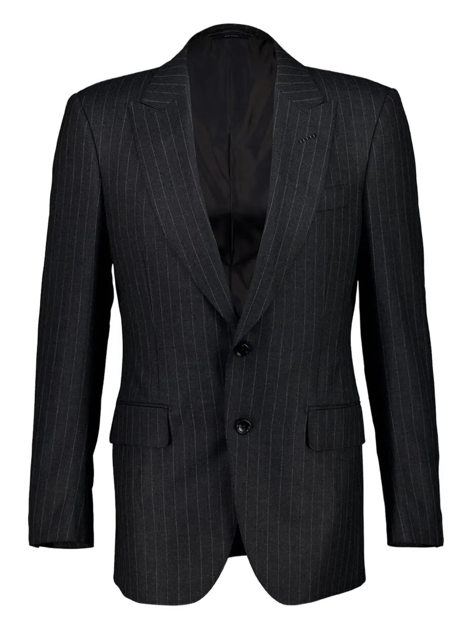 pinstripe single-breasted blazer