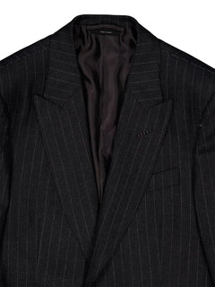 pinstripe single-breasted blazer