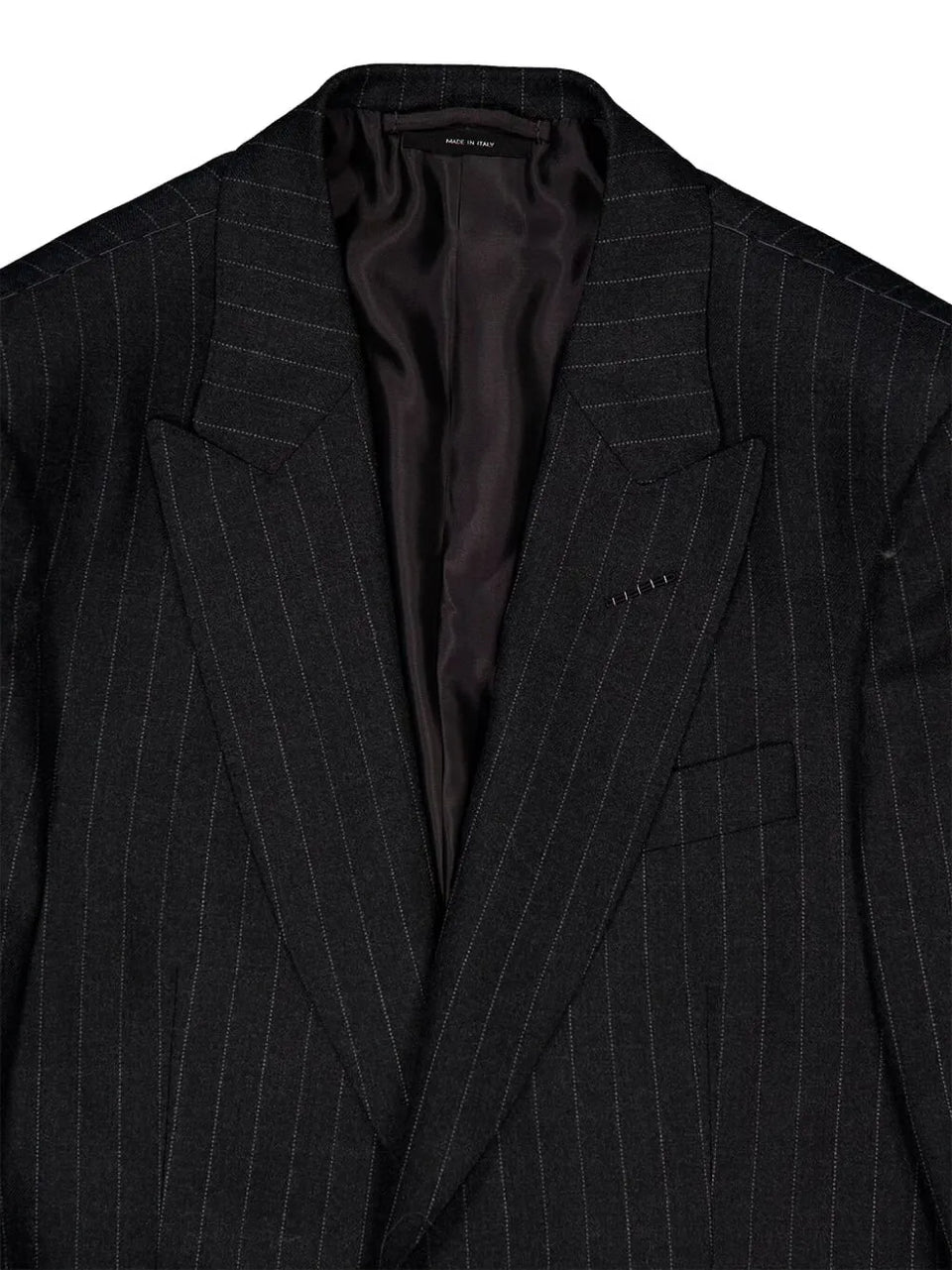 pinstripe single-breasted blazer