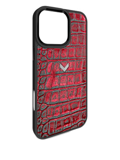 crocodile-texture leather iPhone 16 Pro Max phone case