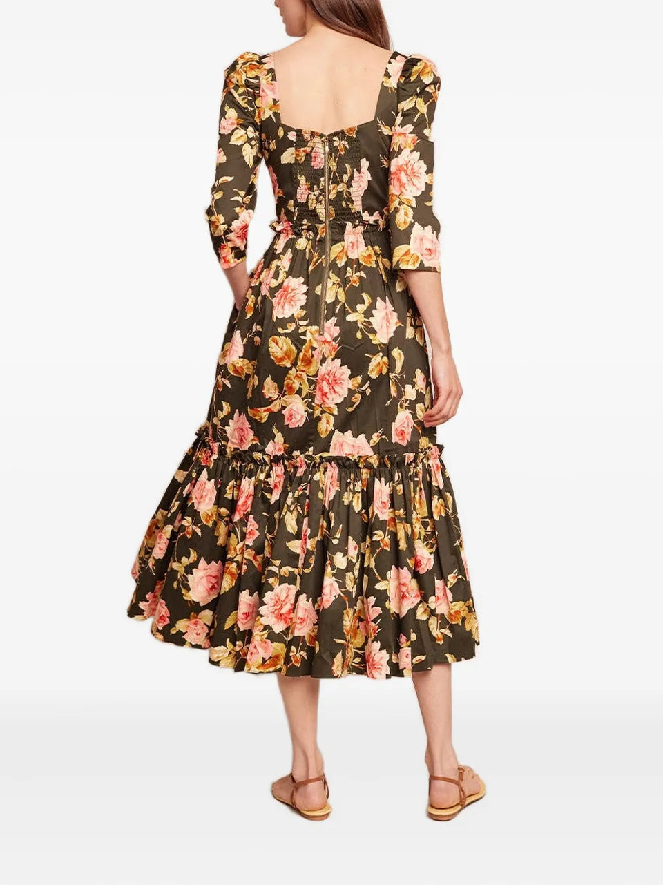 floral-print tiered dress