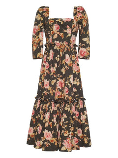 floral-print tiered dress