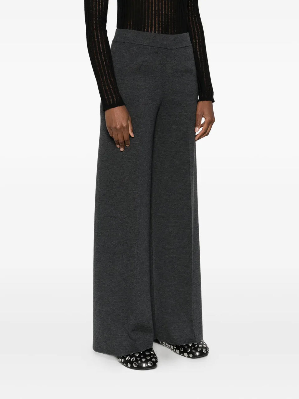 Wool Wide-Leg Trousers