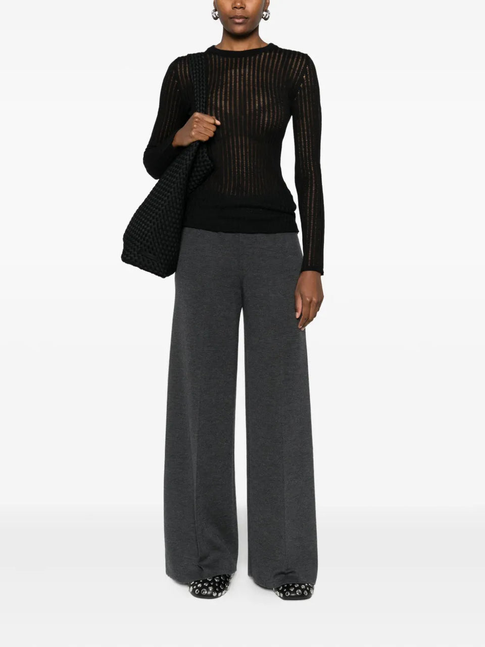 Wool Wide-Leg Trousers