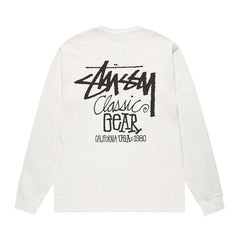 Stussy Classic Gear Long-Sleeve T-Shirt Pigment Dyed Natural