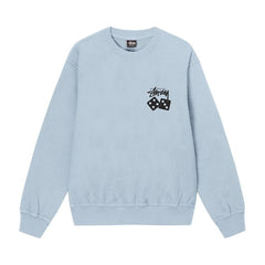 Stussy Dice Pigment Dyed Crew Sky Blue