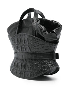 crocodile-effect shoulder bag