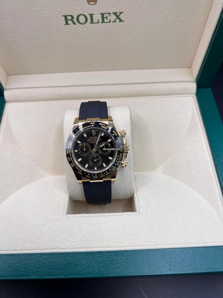 Rolex | Daytona | 116518 | Yellow gold | 40 mm | Rubber | Black | Automatic