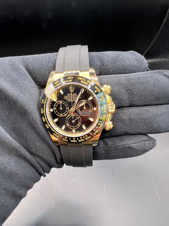 Rolex | Daytona | 116518 | Yellow gold | 40 mm | Rubber | Black | Automatic