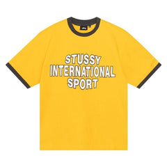 Stussy Sport Ringer T-Shirt Gold