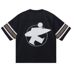 Stussy Surfman Mesh Football Jersey Black