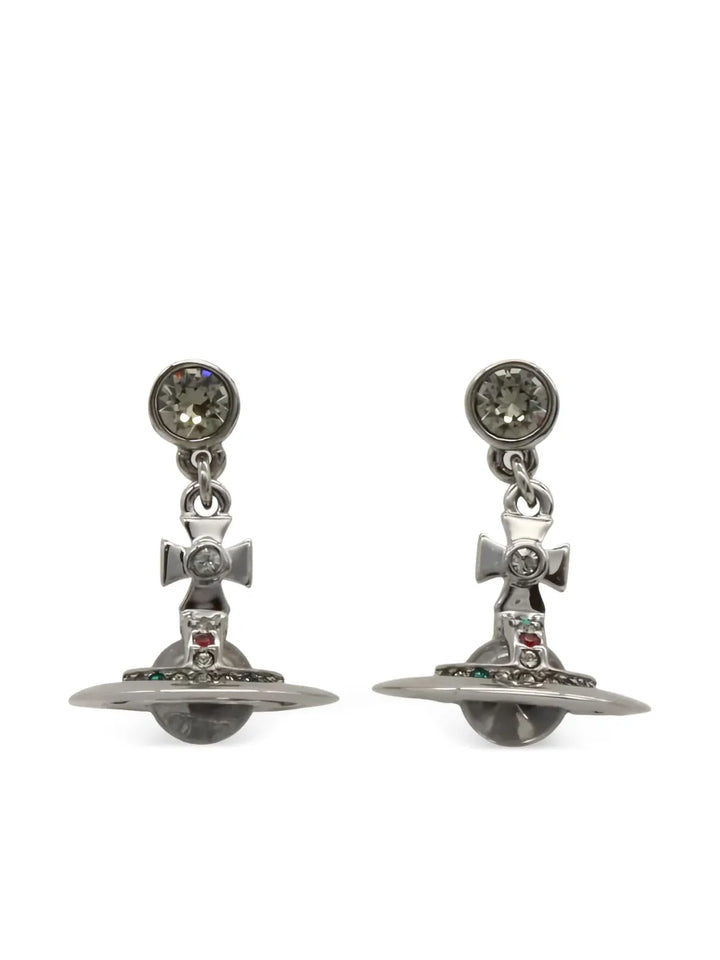 Orb drop earrings