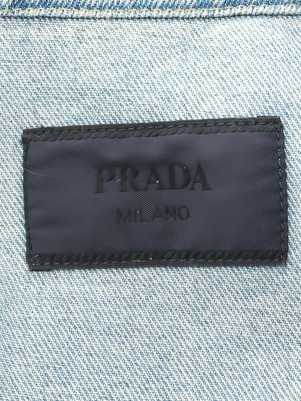 2010s logo-plaque denim shirt