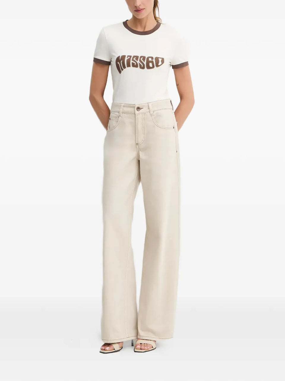 five-pocket logo-patch jeans