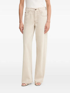 five-pocket logo-patch jeans