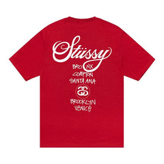 Stussy World Tour T-Shirt Dark Red