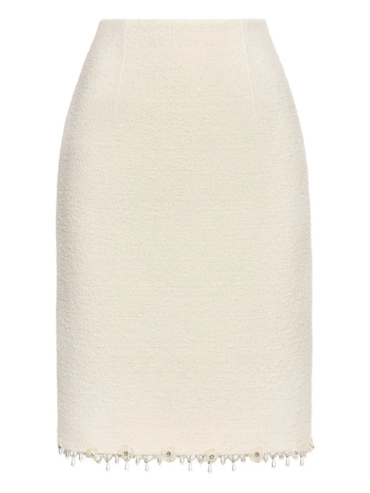 fringe-detail midi skirt