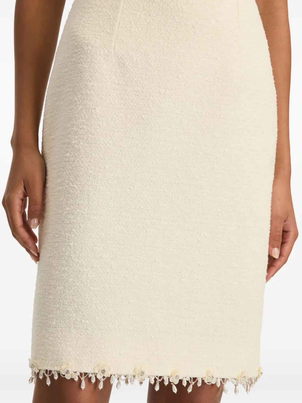 fringe-detail midi skirt