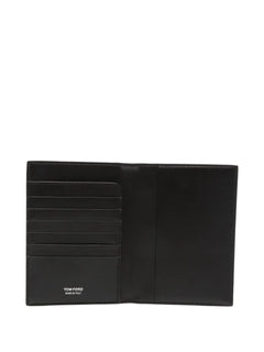 crocodile-effect leather wallet