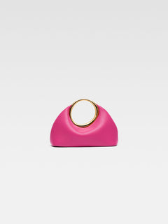 Jacquemus The Small Calino Nappa Leather Handbag Dark Pink