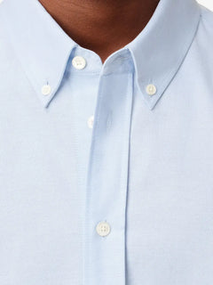 AMI Paris Ami De Coeur Button Down Cotton Shirt Sky Blue