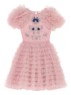 Tapestry ruffled tutu dress
