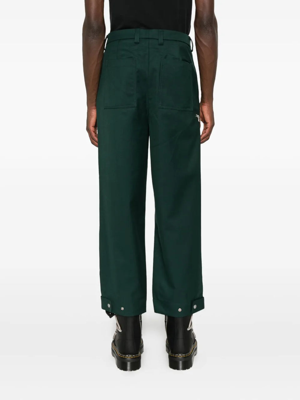 zip-detail trousers