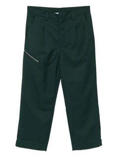 zip-detail trousers