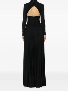 draping pleated maxi dress