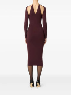 jewel-snake midi knit dress