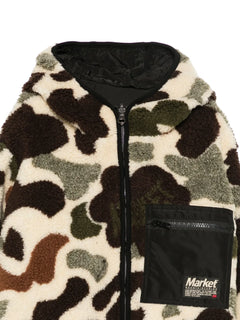 camouflage-pattern zip-up Hoodie