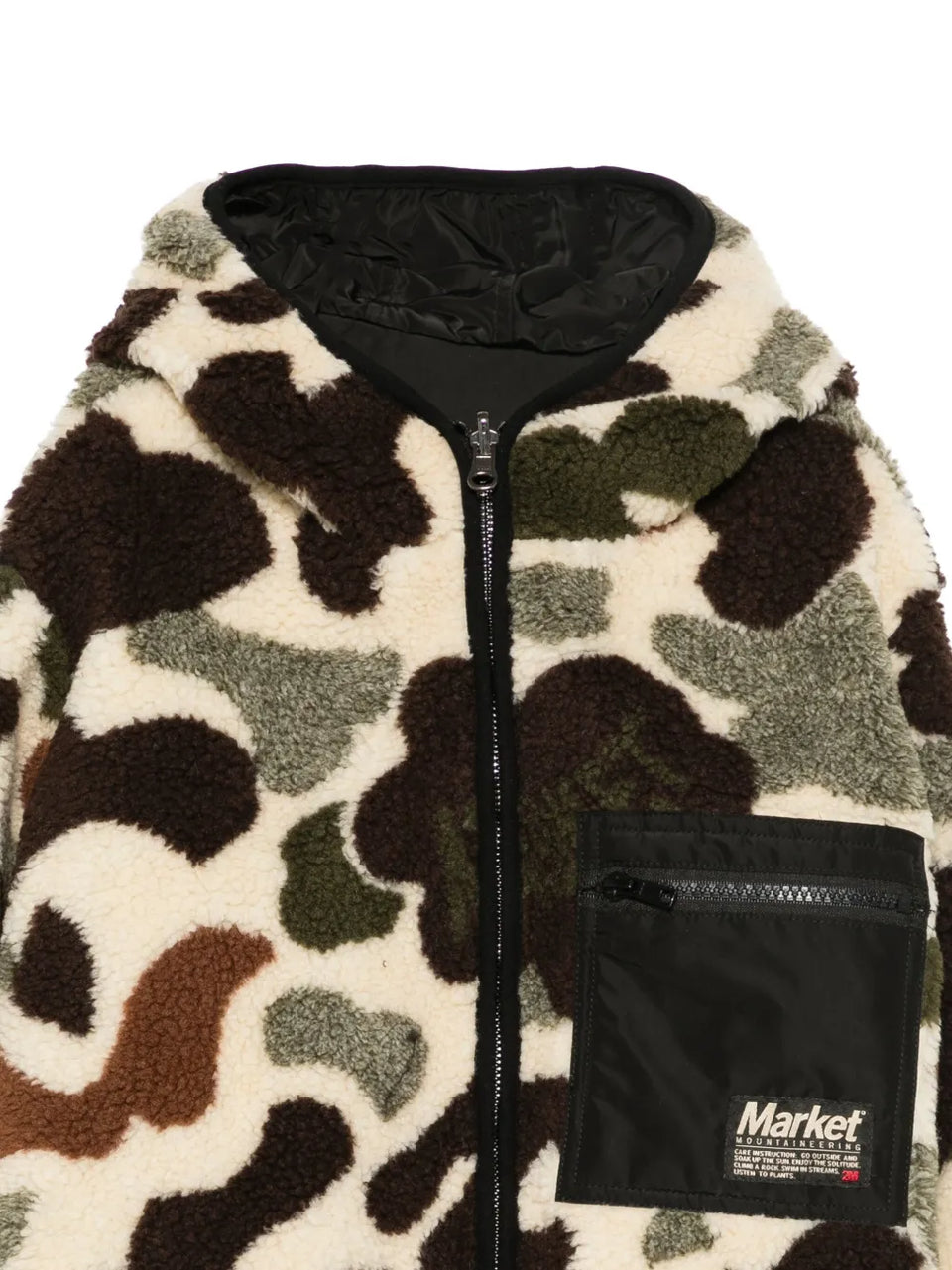 camouflage-pattern zip-up Hoodie
