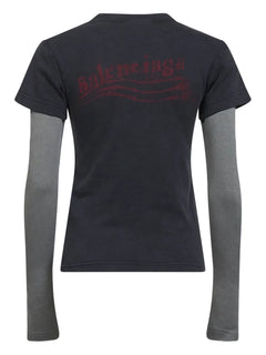 Trompe-l'oeil cotton T-Shirt