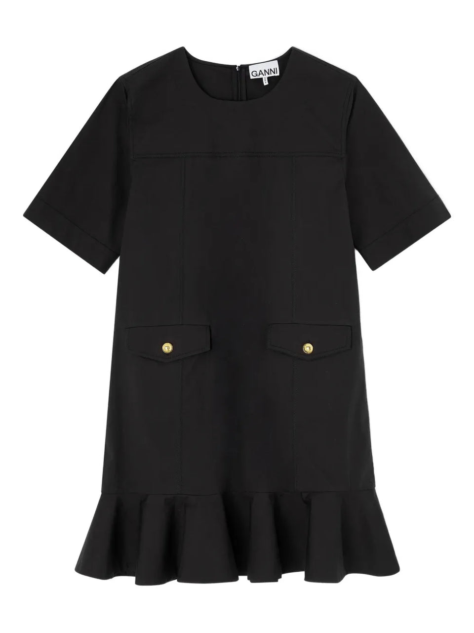 ruffled pocket dress