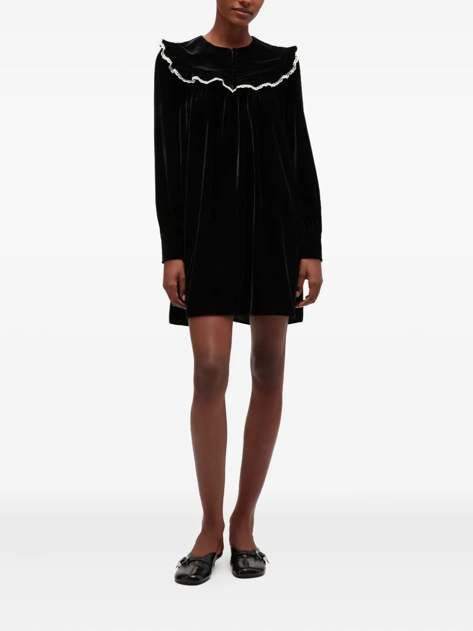 ruffled collar dress