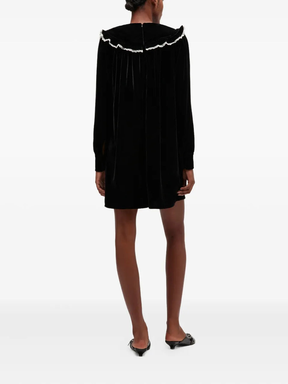 ruffled collar dress