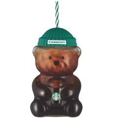 Starbucks Bear Bearista Glass Tumbler Cup