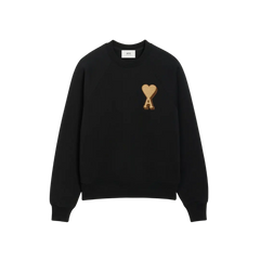 Black Cotton Ami De Coeur Sweatshirt Ami de Coeur sweatshirt in heavy loopback cotton fleece